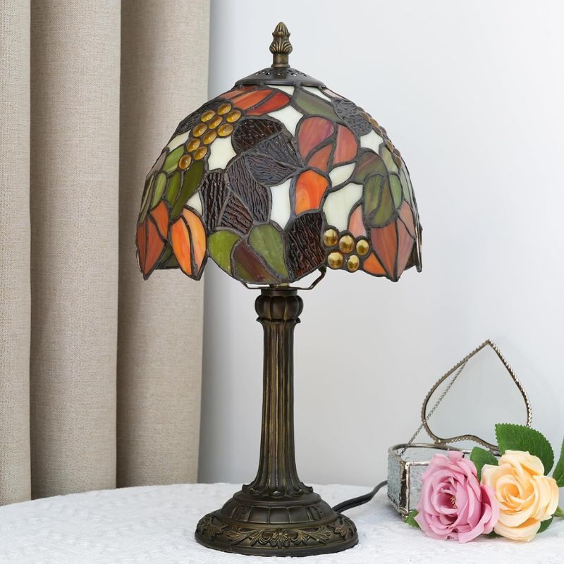 Lampe Champignon Gallé En Verre Coloré