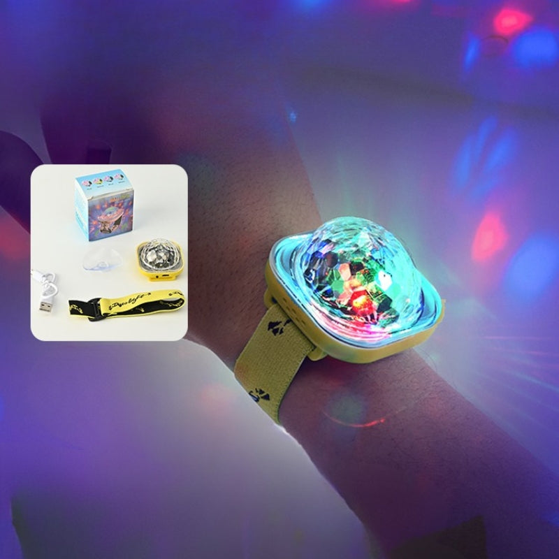 Éclairage de Soirée LED Bracelet Disco avec Projection Lumineuse
