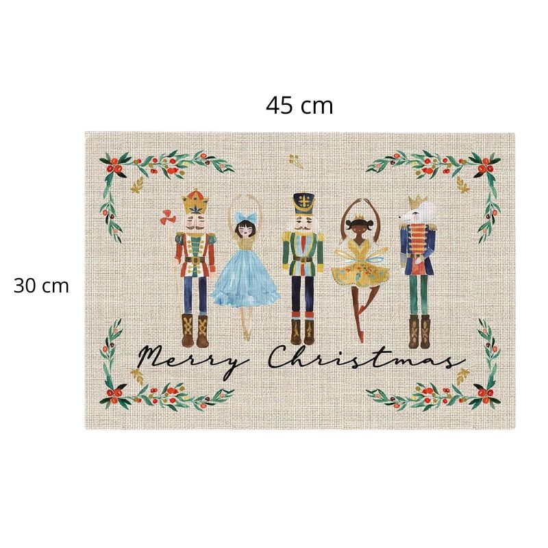 Set De Table Vinyle De Noël Motif Casse Noisette Festif