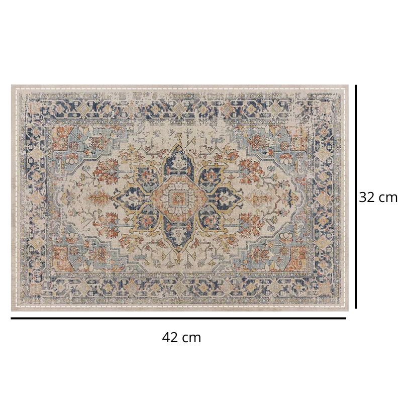 Set De Table En Lin Style Vintage Avec Design Méditerranéen Lot de 4