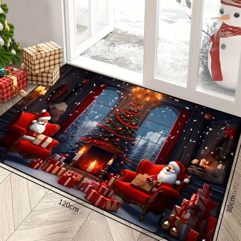 Décoration de Noël Tapis Motif Père Noël