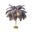 Éclairages De Table À Plumes Avec Pied Doré Élégant