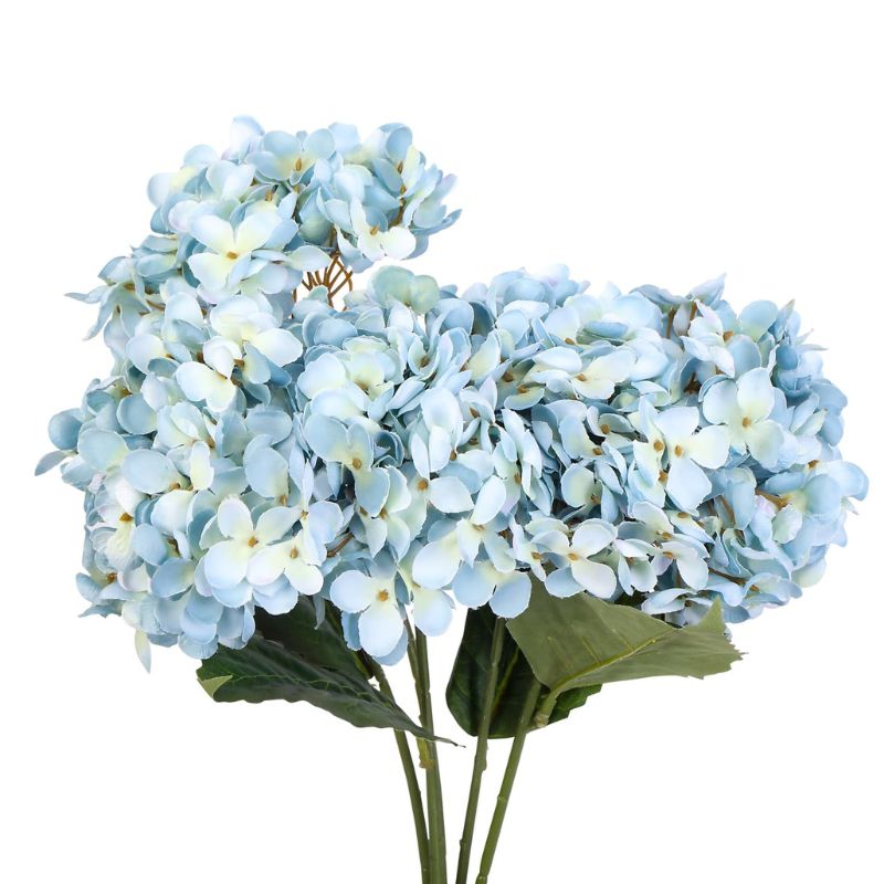 Fleur Artificielle Bleu Hortensia En Bouquet