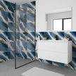 Panneau Mural Salle De Bain Imperméable Avec Finition Marbre Bleu