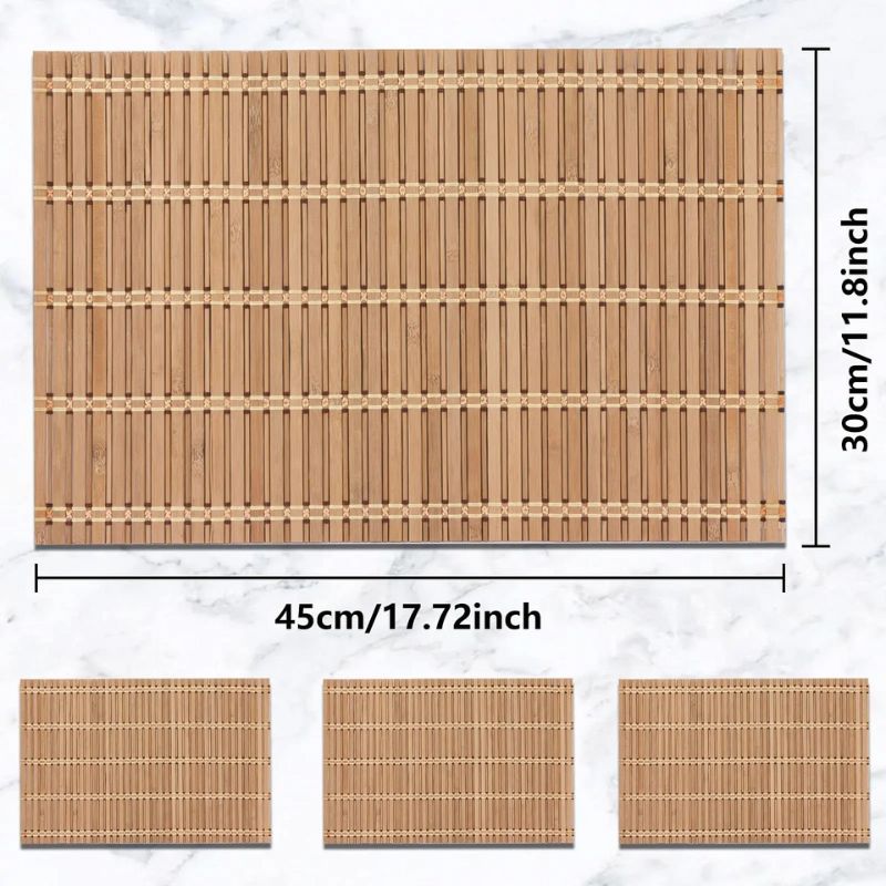 Set De Table Bambou Naturel Et Résistant