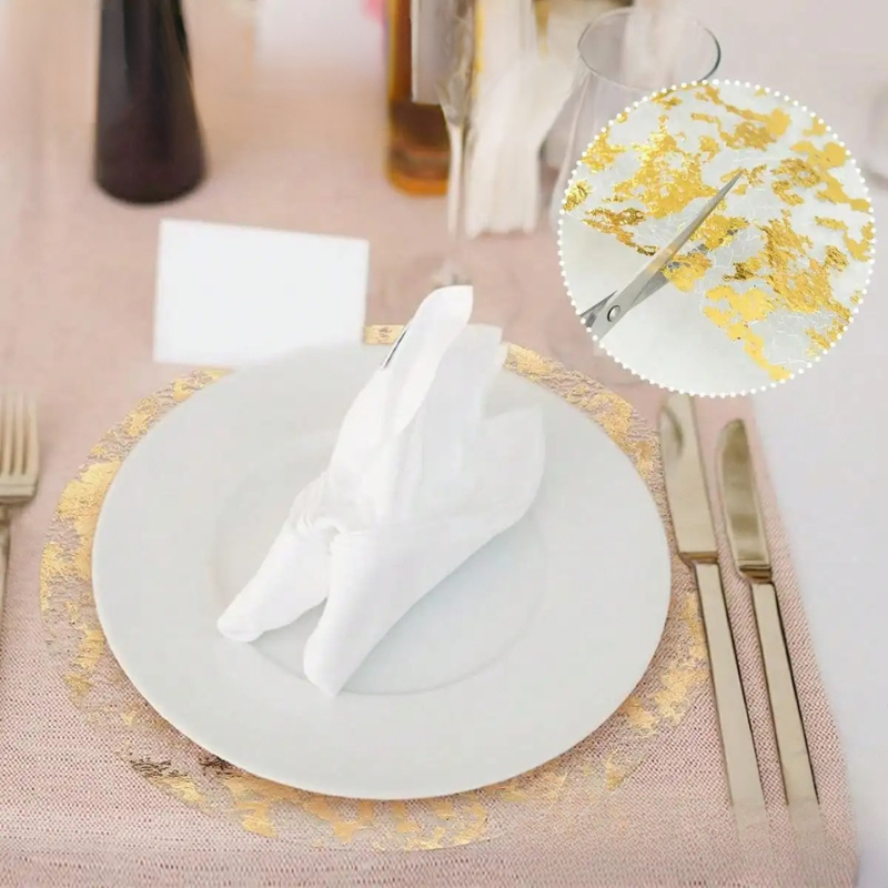 Set De Table Jetable En Papier Décoratif