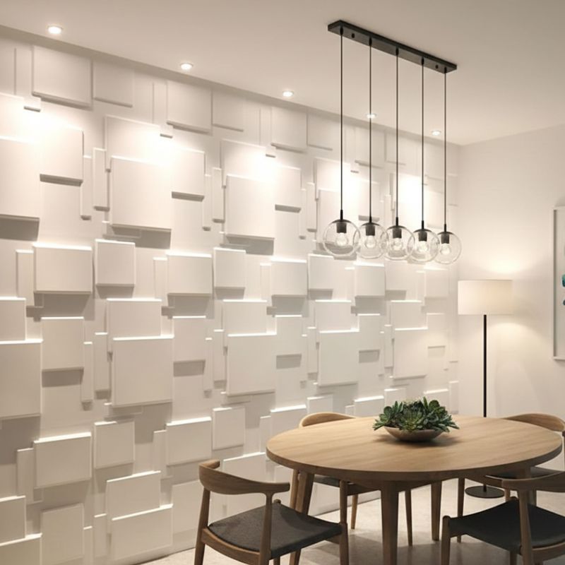 Panneau Mural Acoustique Blanc Absorption Sonore Lot de 12 Pièces