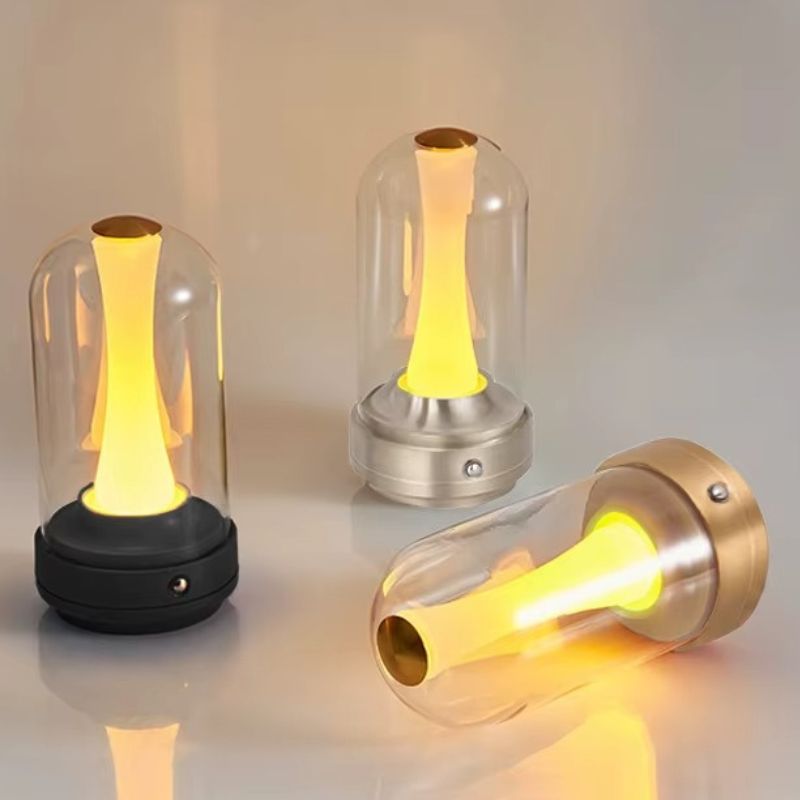 Lampe Champignon Tactile Rechargeable Avec Effet Bougie Apaisant