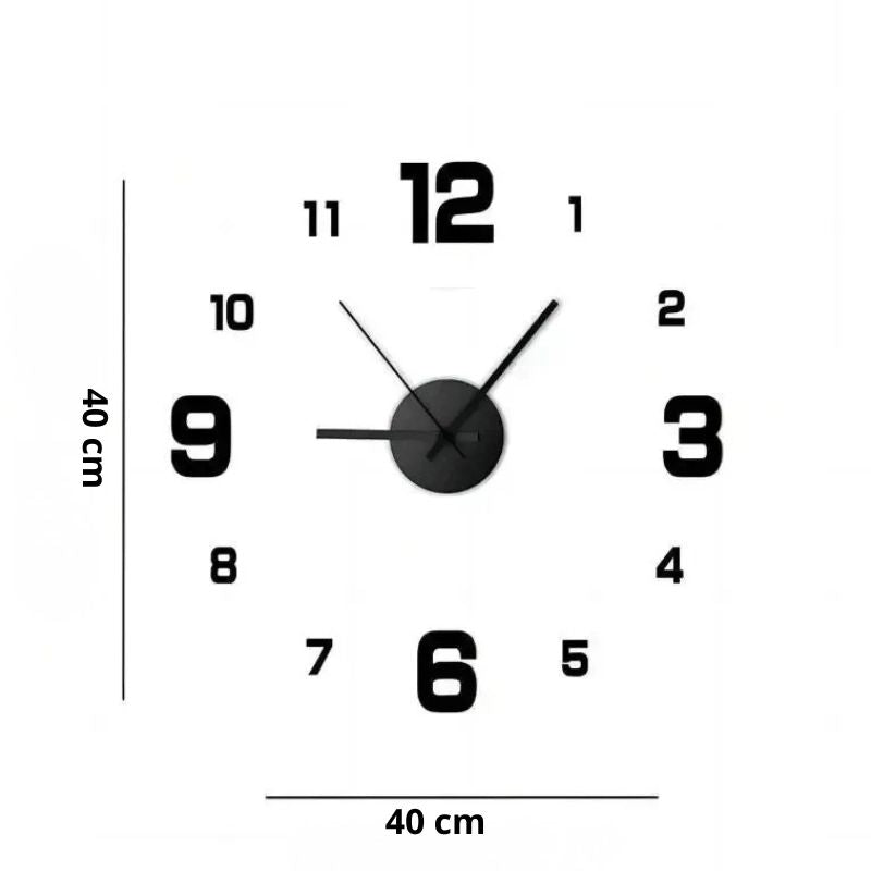 Grande Horloge Murale Autocollante Design