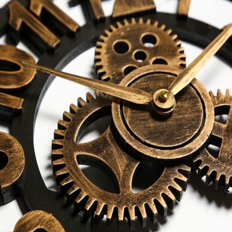 Horloge Ancienne Design Mécanique Style Atelier