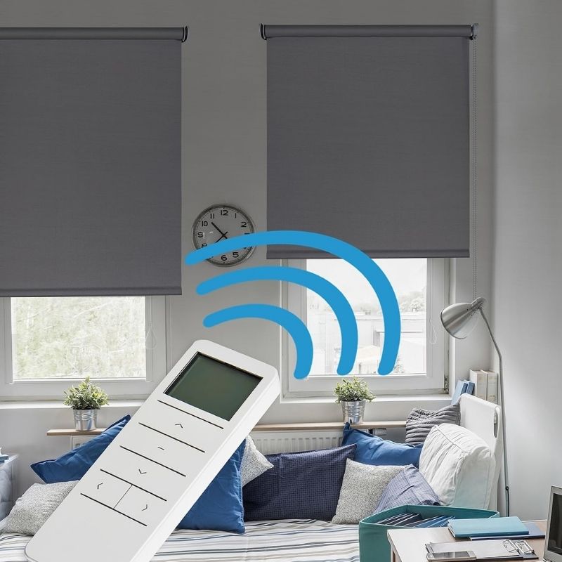 Rideau Intelligent Connecté En Tissu Occultant Motorisé