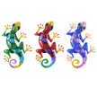 Sculpture Gecko En Métal Avec Couleurs Vives