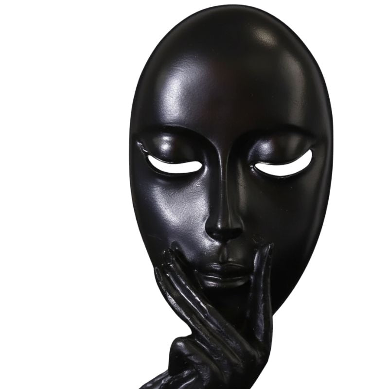 Sculpture Visage Décorative En Design Moderne Élégant