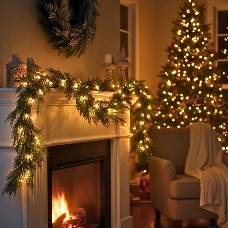 Décoration de Noël Guirlande Verte Artificielle