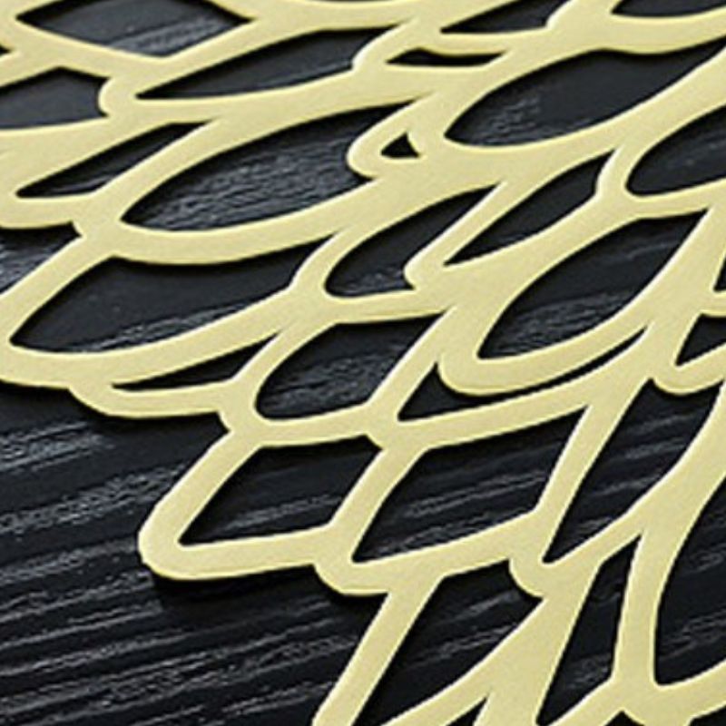 Set De Table Vinyle Feuille Ajourée Élégante Et Lavable 4 Pièces