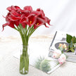 Fleur Artificielle Rouge En Bouquet De Callas