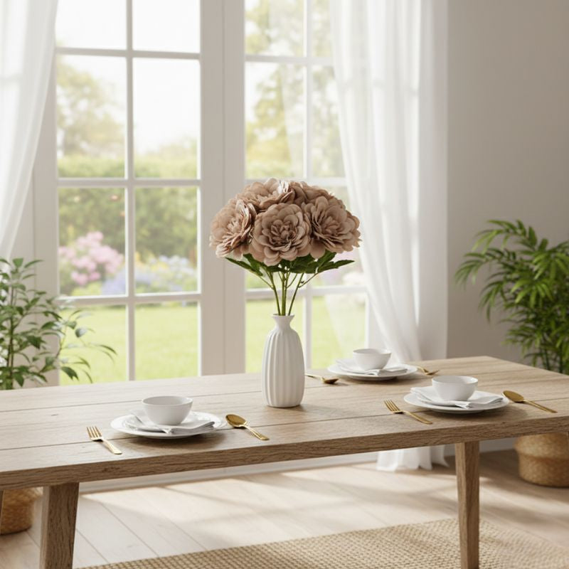 Fleur Artificielle Beige Avec Composition Délicate