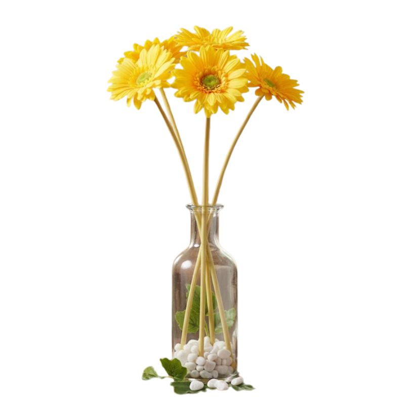 Fleur Artificielle Jaune Gerbera Style Naturel