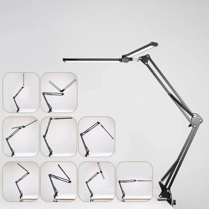 Lampe De Bureau LED Double Éclairage À Pince