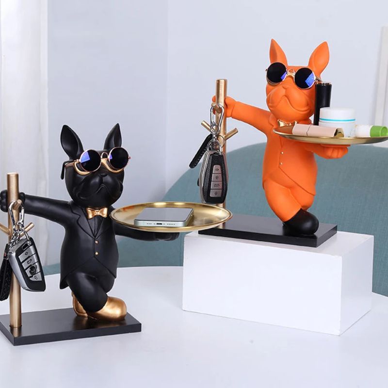 Sculpture Moderne Chien Décoratif Contemporain