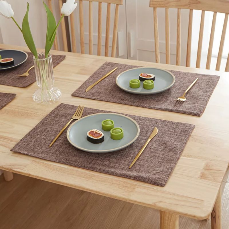 Set De Table En Lin Lavable Et Antidérapant