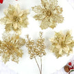 Décorations de Noël Ornements Floraux Brillants