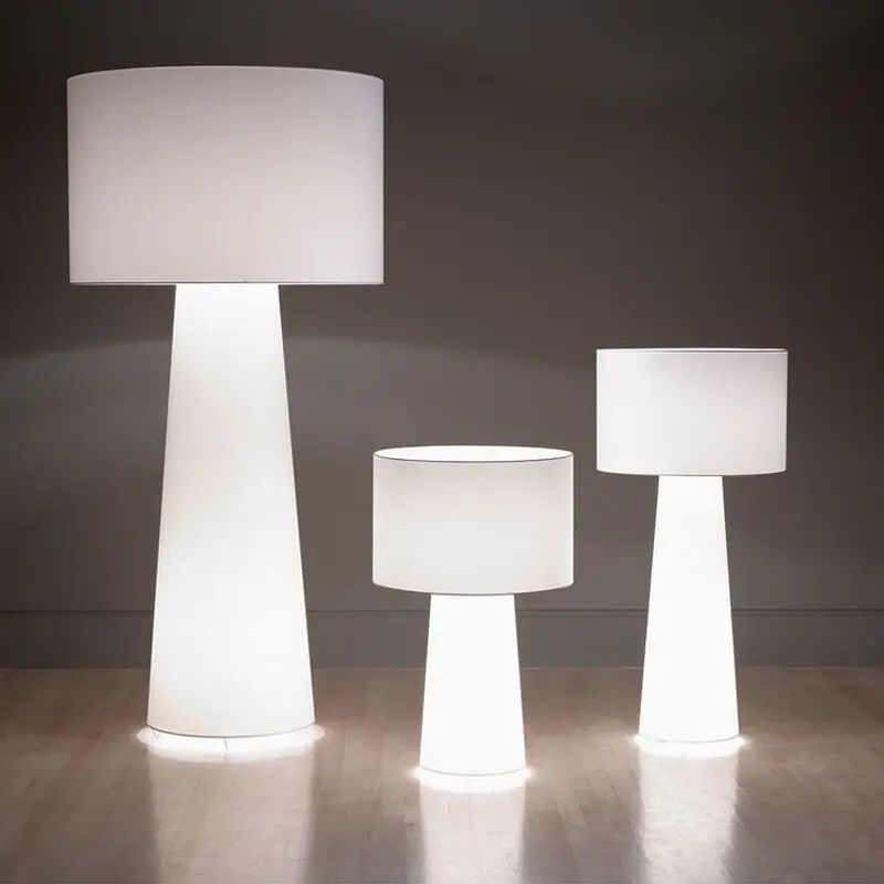 Lampe Champignon Blanche En Tissu Élégante Et Lumineuse
