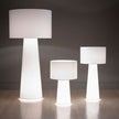 Lampe Champignon Blanche En Tissu Élégante Et Lumineuse