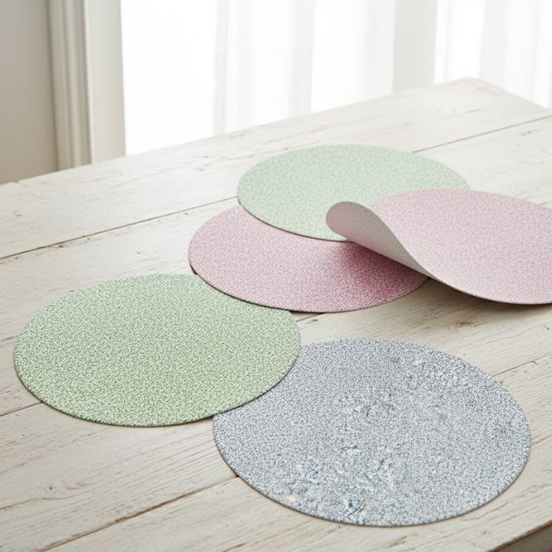 Set De Table En Papier Jetable Rond 30 Pièces