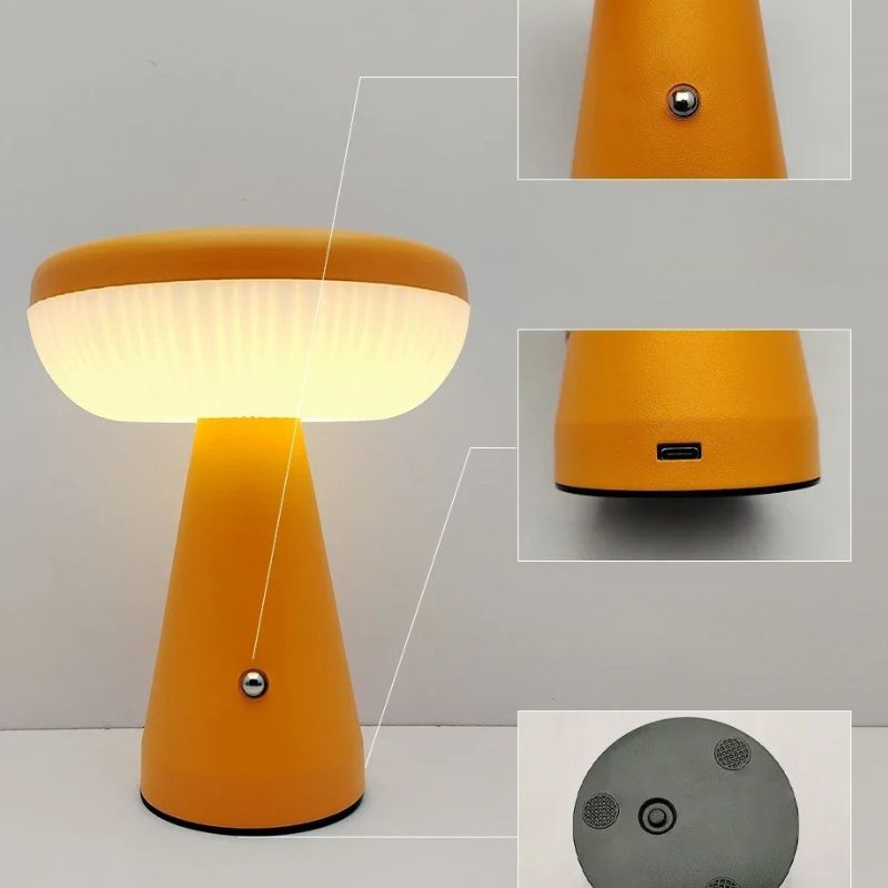 Lampe Champignon Année 70 Style Bauhaus Contemporain