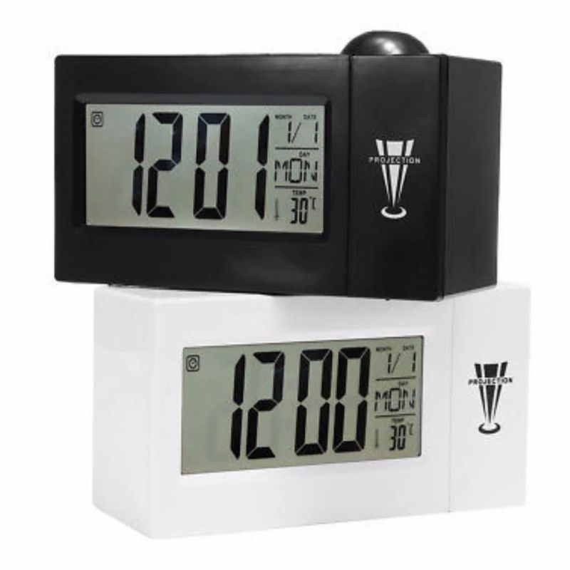 Horloge Parlante Numérique Avec Projection Murale Et Réveil LCD