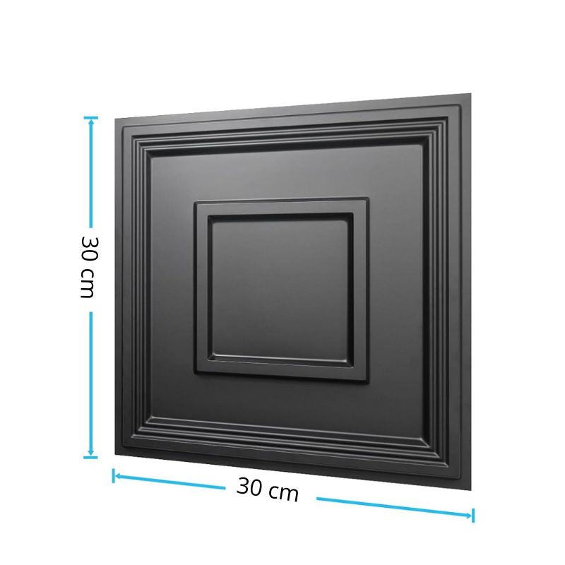 Panneau Mural Décoratif Avec Relief Carré 3D 10 Pièces