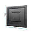 Panneau Mural Décoratif Avec Relief Carré 3D 10 Pièces