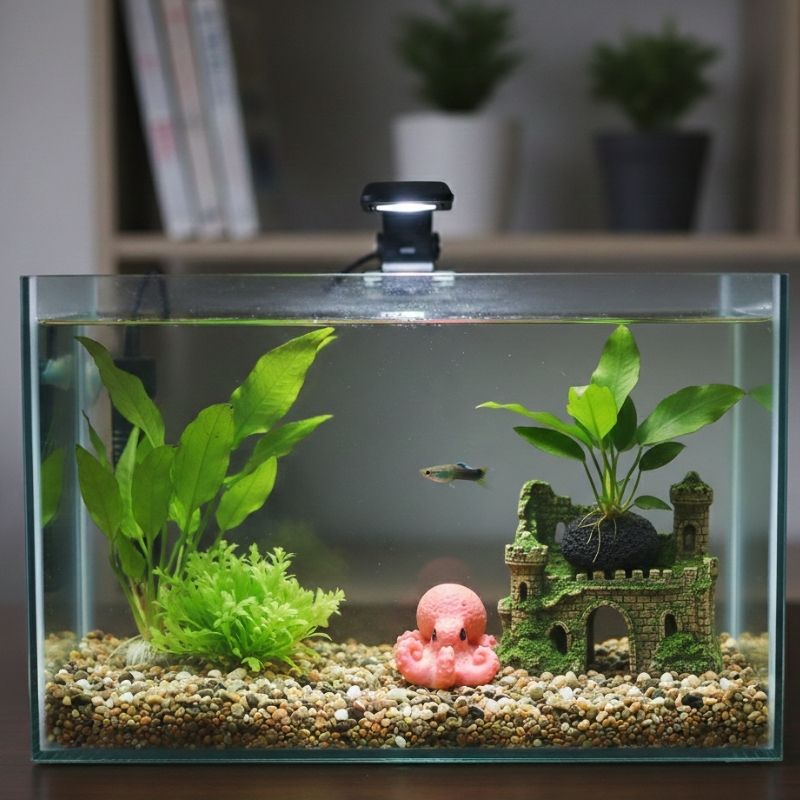 Décoration Terrarium Avec Figurine Pieuvre Miniature