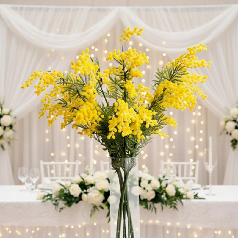 Fleur Artificielle Branche Mimosa Jaune