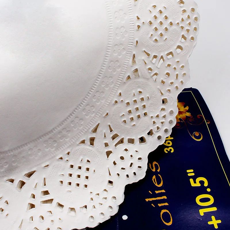 Set De Table En Papier Dentelle Blanc Élégant Et Raffiné 150 Pièces