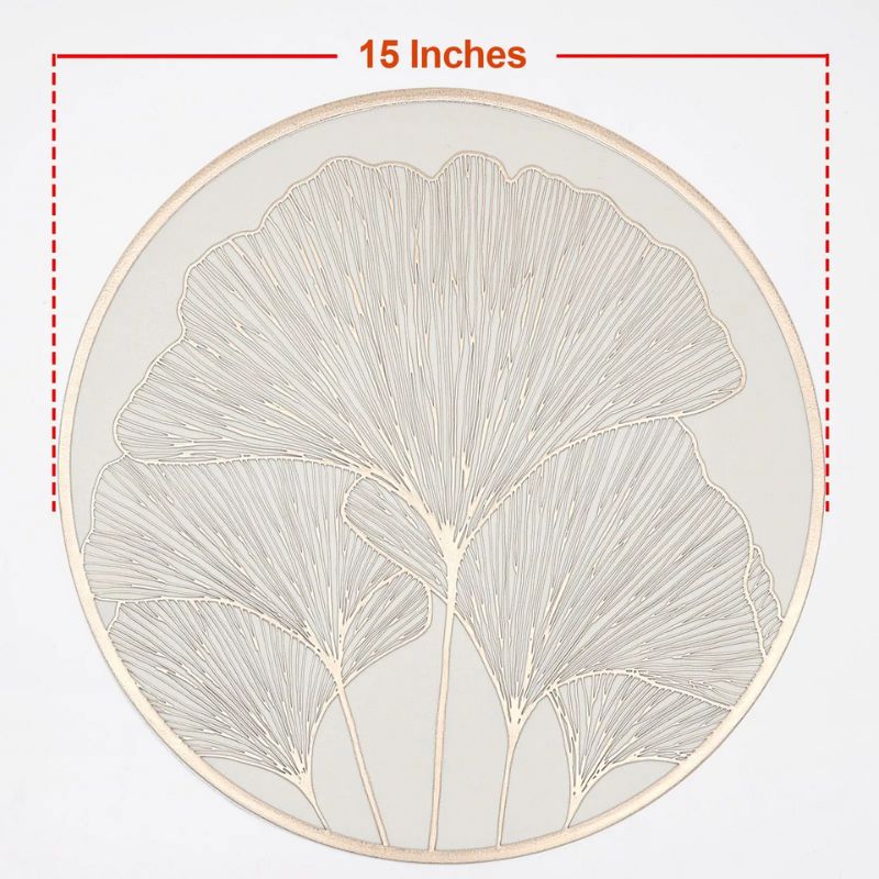 Set De Table Vinyle Feuille Métallique Chic Et Moderne 6 Pièces