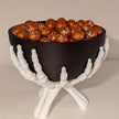 Décorations Halloween Bol à Bonbons avec Mains de Squelette Gothique