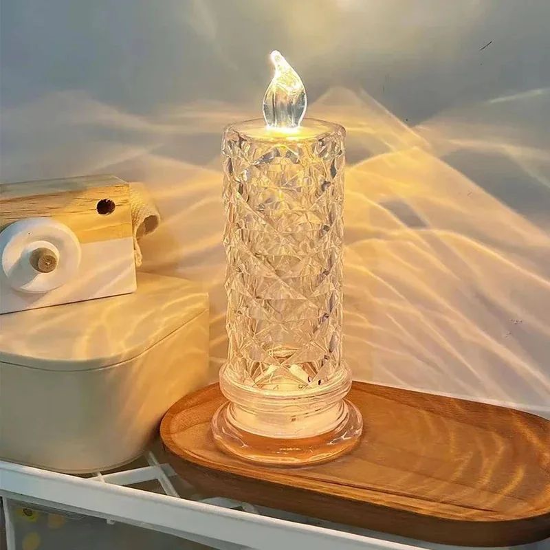 Bougies LED Cristal avec Effet Projection