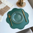 Set De Table Cuir En Forme De Fleur Antidérapant Et Lavable