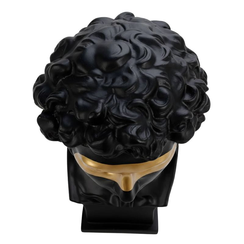 Sculpture Buste David Avec Masque Doré Moderne