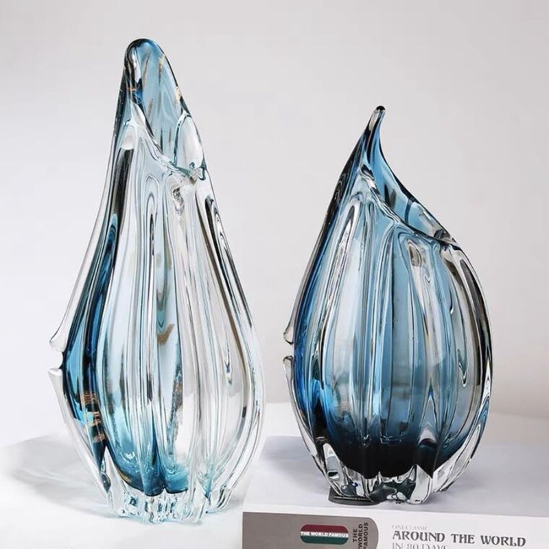 Vase Murrano Bleu en Verre