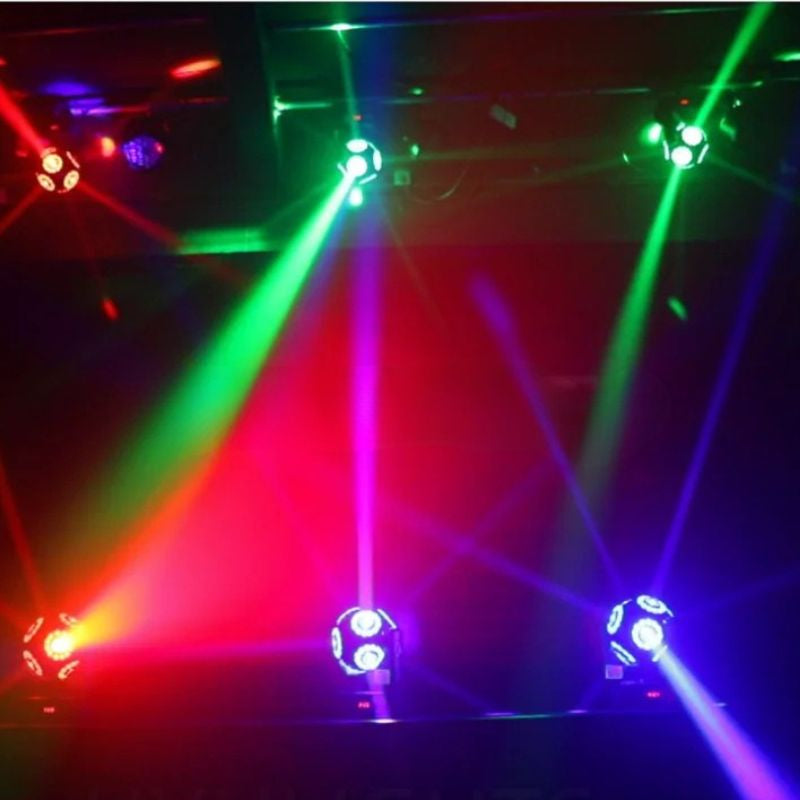 Éclairage de Salle Professionnel à Effet Stroboscopique et Rotation Infinie