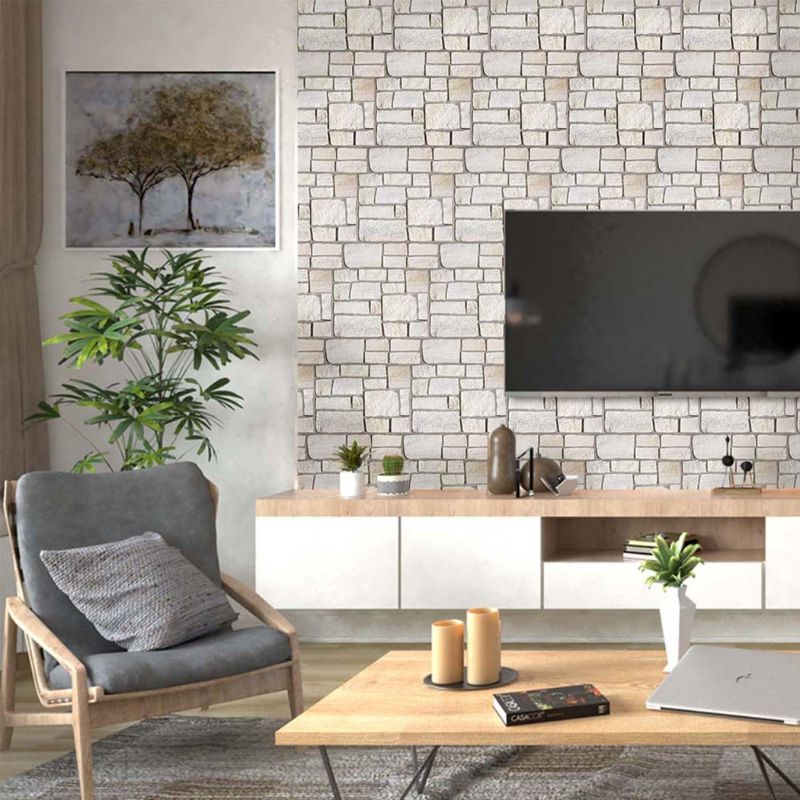 Panneau Mural 3D Autocollant Effet Pierre Lot de 10 Pièces