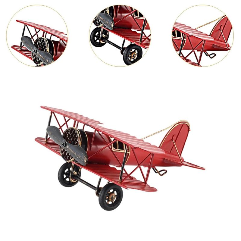 Sculpture Métal Avion Vintage