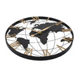 Horloge Monde Murale Design Avec Chiffres Romains Dorés