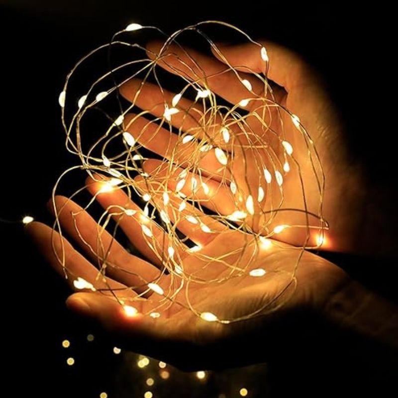 Guirlandes Solaires LED en Cuivre Flexible