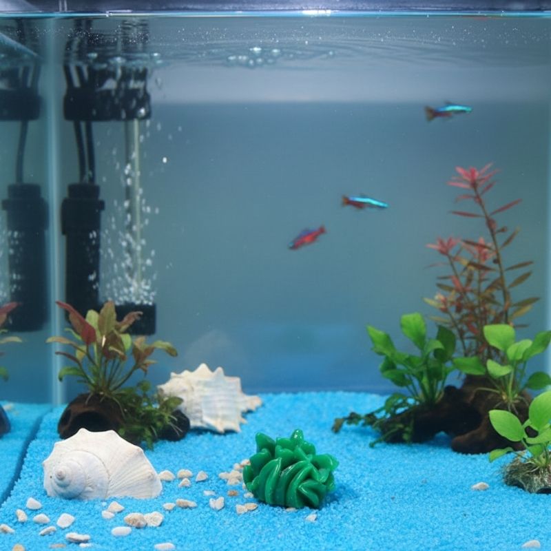 Décoration Terrarium Avec Plante Marine Verte Décorative