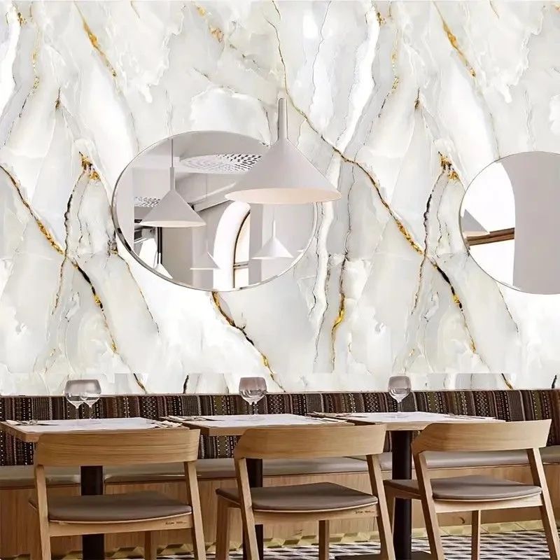 Panneau Mural PVC Inspiration Marbre Blanc Chic