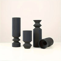 Vase Noir en Plastique de Style Nordique